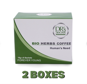 2 Boxes BIO HERB'S COFFEE  (1BOX - 15G - 6 SACHETS) - For Men