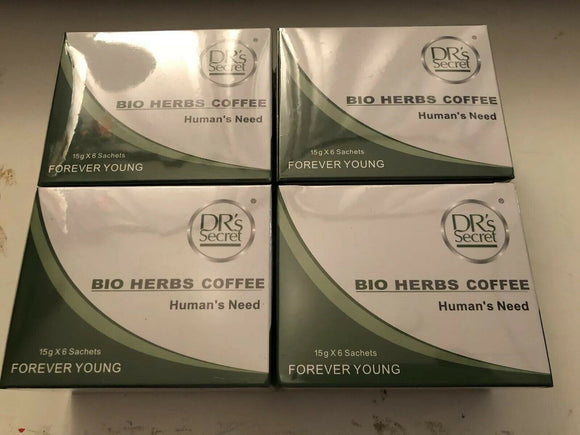 4 Boxes BIO HERB'S COFFEE  (1BOX - 15G - 6 SACHETS) - For Men
